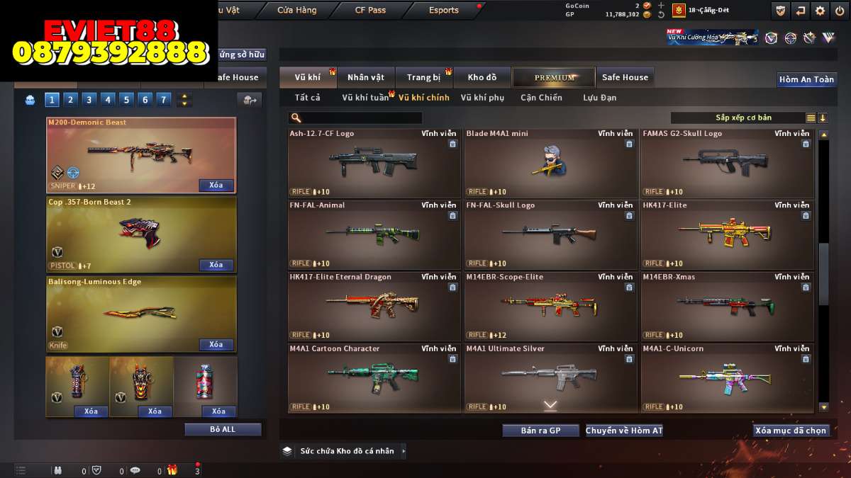 shop acc cf uy tin gia re